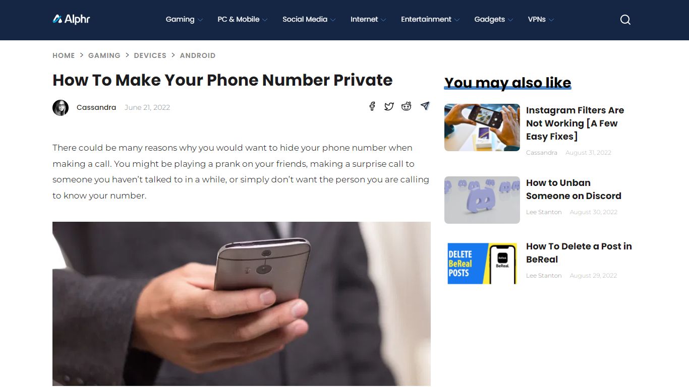 How to Make Your Phone Number Private - Alphr