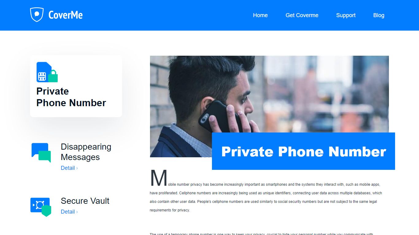 Temporary Private Phone Number | 2nd Phone Number Private ... - CoverMe