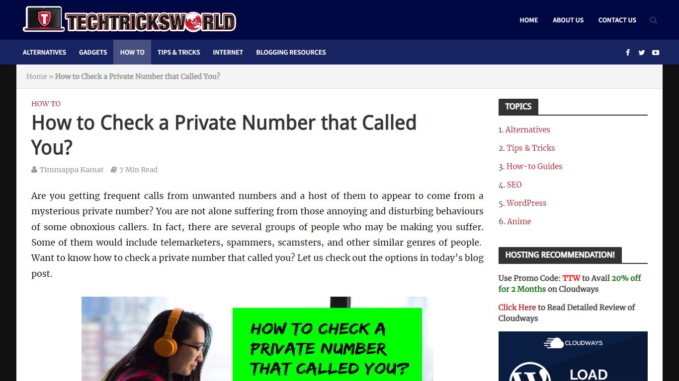 How to Check a Private Number that Called You? - TechTricksWorld